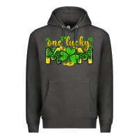 Charcoal Heather one lucky mom Premium Hoodie - Zillion Design Studio