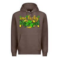 Coffee one lucky mom Premium Hoodie - Zillion Design Studio