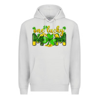 Dove Grey one lucky mom Premium Hoodie - Zillion Design Studio