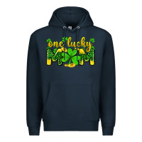 Navy one lucky mom Premium Hoodie - Zillion Design Studio