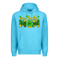 Ocean Blue one lucky mom Premium Hoodie - Zillion Design Studio
