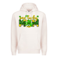 Pale Pink one lucky mom Premium Hoodie - Zillion Design Studio