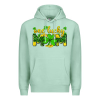 Seafoam one lucky mom Premium Hoodie - Zillion Design Studio