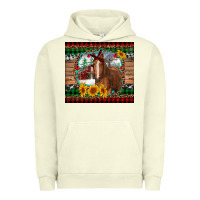 Pigment Pistachio christmas farm and horse Urban Hoodie - RanaPortraitStore
