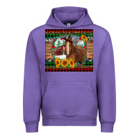 Tulip christmas farm and horse Urban Hoodie - RanaPortraitStore