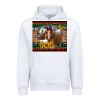 White christmas farm and horse Urban Hoodie - RanaPortraitStore