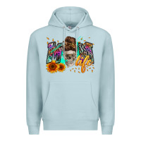 Blue Mist mom life with skull Premium Hoodie - Zillion Design Studio
