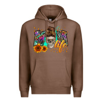 Chestnut mom life with skull Premium Hoodie - Zillion Design Studio