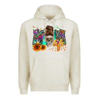 Oatmeal Heather mom life with skull Premium Hoodie - Zillion Design Studio