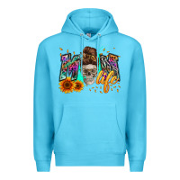 Ocean Blue mom life with skull Premium Hoodie - Zillion Design Studio