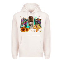 Pale Pink mom life with skull Premium Hoodie - Zillion Design Studio