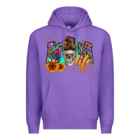 Purple mom life with skull Premium Hoodie - Zillion Design Studio