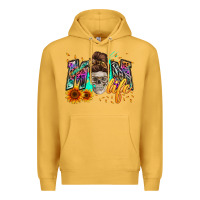 Mustard mom life with skull Premium Hoodie - Zillion Design Studio