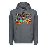 Rock mom life with skull Premium Hoodie - Zillion Design Studio