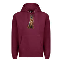 Burgundy german shepherd Premium Hoodie - RanaPortraitStore