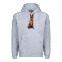Heather Grey german shepherd Premium Hoodie - RanaPortraitStore