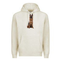 Oatmeal Heather german shepherd Premium Hoodie - RanaPortraitStore