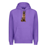Purple german shepherd Premium Hoodie - RanaPortraitStore