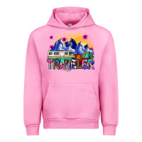 Fuchsia Pink traveler Urban Hoodie - Zillion Design Studio