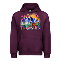Mauve Wine traveler Urban Hoodie - Zillion Design Studio