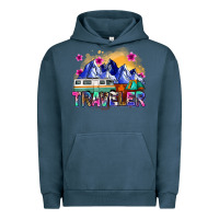 Pigment Midnight Navy traveler Urban Hoodie - Zillion Design Studio