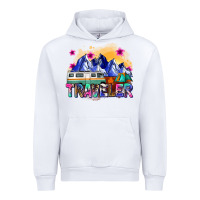 White traveler Urban Hoodie - Zillion Design Studio