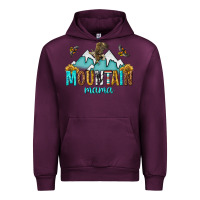 Mauve Wine mountain mama Urban Hoodie - texasbilliewilder