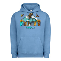 Pigment Pebble Blue mountain mama Urban Hoodie - texasbilliewilder