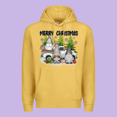 Merry Christmas Gnomies Premium Hoodie Designed By Texasbilliewilder