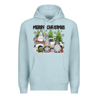 Blue Mist merry christmas gnomies Premium Hoodie - texasbilliewilder