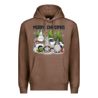 Chestnut merry christmas gnomies Premium Hoodie - texasbilliewilder
