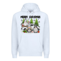 White merry christmas gnomies Premium Hoodie - texasbilliewilder