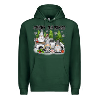 Sports Green merry christmas gnomies Premium Hoodie - texasbilliewilder