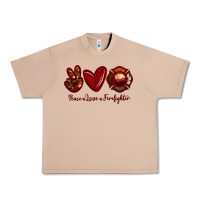 Burro Peace Love Firefighter Urban Heavy Tee - RanaPortraitStore