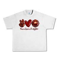 Lunar Rock Peace Love Firefighter Urban Heavy Tee - RanaPortraitStore
