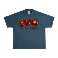 Midnight Navy Peace Love Firefighter Urban Heavy Tee - RanaPortraitStore