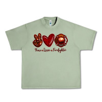 Oil Green Peace Love Firefighter Urban Heavy Tee - RanaPortraitStore