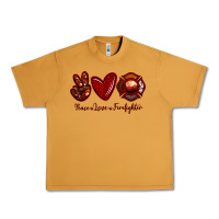 Peanut Butter Peace Love Firefighter Urban Heavy Tee - RanaPortraitStore