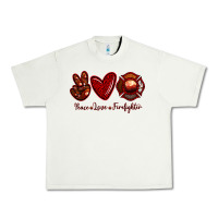 Pistachio Peace Love Firefighter Urban Heavy Tee - RanaPortraitStore