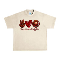 Sandshell Peace Love Firefighter Urban Heavy Tee - RanaPortraitStore