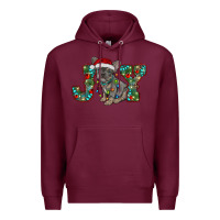 Burgundy french bulldog christmas joy Premium Hoodie - RanaPortraitStore