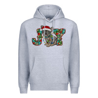 Heather Grey french bulldog christmas joy Premium Hoodie - RanaPortraitStore