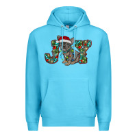 Ocean Blue french bulldog christmas joy Premium Hoodie - RanaPortraitStore