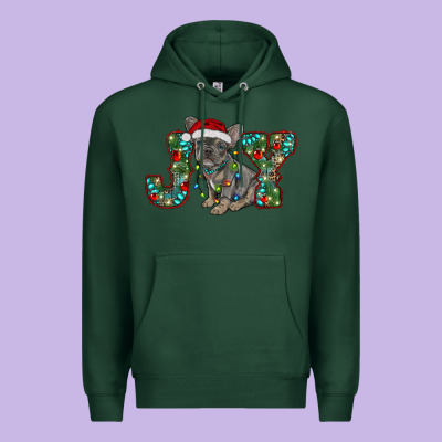 French Bulldog Christmas Joy Premium Hoodie Designed By Ranaportraitstore