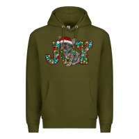 Army Green french bulldog christmas joy Premium Hoodie - RanaPortraitStore