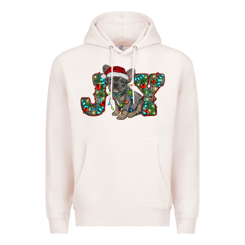 French Bulldog Christmas Joy Premium Hoodie by RanaPortraitStore | Teevron