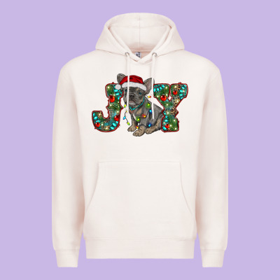 French Bulldog Christmas Joy Premium Hoodie Designed By Ranaportraitstore