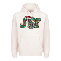 Pale Pink french bulldog christmas joy Premium Hoodie - RanaPortraitStore
