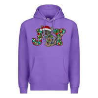 Purple french bulldog christmas joy Premium Hoodie - RanaPortraitStore