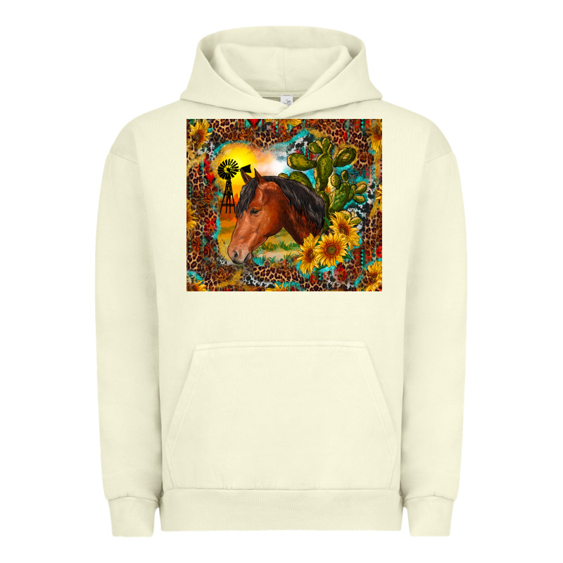 Western Horse And Sunflower Urban Hoodie by RanaPortraitStore | Teevron